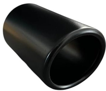 Auspuffblende schwarz kompatibel mit E46 65mm Edelstahl rund
