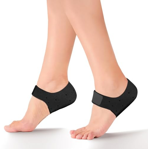 Fersenpolster, Komfort Verstellbares Fersenschutz mit Belüftungslöchern Silikon-Fersenpolster für in Schuhen oder über Socken getragen werden für Sportbegeisterte und Menschen, Lange Stehen