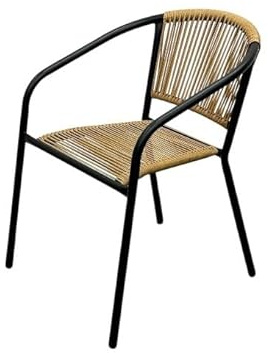 BE Furniture Garden Rattan Rope Chairs, Beige Garden Chairs, Deluxe Patio Chair