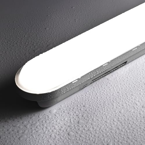 TONFFI Feuchtraumleuchte LED 120CM, 36W 4500LM Feuchtraumlampe, 4000K Neutralweiß Röhrenlampe Komplett, Verknüpfbar IP65 Werkstattlampe led Keller Deckenleuchte für Garage Werkstatt