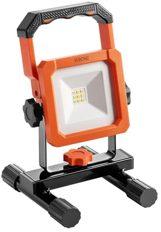 Miratic LED Strahler Außen Akku 9W 700lm IP54 4000K 1800mAh Tragbarer Arbeitsstrahler mit USB C