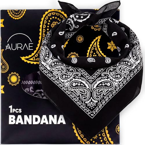 AURAE Bandana – 100% Baumwolle & Natürliche Fasern – Halstuch Ohne Polyester – Hochwertig, Weich, Langlebig & Waschmaschinenfest – Bandana Herren & Damen – Unisex & Kinder