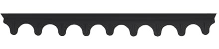 Oytrui Cache-joints pour plaques de cuisson, lot de 5, en silicone souple et découpable, pour un nettoyage facile et une décoration harmonieuse (Noire)