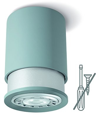 Twister Classic Spot Deckenleuchte – Einfach zu befestigen, keine Schrauben, nur ein Haken, patentiert, GU10 LED – Taupe