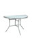 FRG Wandtisch PALERMO halbrund 58x110cm, Stahl + Glas