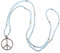 KELITCH Classic Peace Anhänger Halskette Love Hippie Frosted Crystal Beaded Halsketten (Blau)