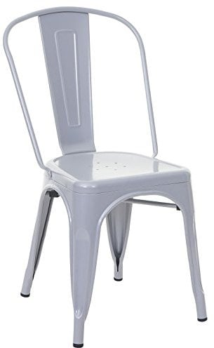 Mendler Stuhl HWC-A73, Bistrostuhl Stapelstuhl, Metall Industriedesign stapelbar - grau