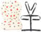 Kinderwagen/Hochstuhl Sitzkissen Liner Mat Pad Cover Resistant und Hochstuhlgurte (5-Punkt-Auffanggurt) 1 Anzug (Sterne)
