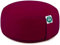 Present Mind Yogakissen Rund Zafu (Sitzhöhe 16 cm) - Farbe: Burgund - Yogakissen Meditationskissen Hoch - Hergestellt in der EU - Waschbarer Bezug - 100% Natürliches Yoga Sitzkissen