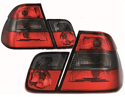 Rückleuchten Set (links & rechts) E46 4tür 98-01 Klarglas rot-schwarz