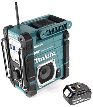 Makita DMR 112 F1 - Radio da cantiere, 7,2 – 18 V, Bluetooth DAB+ + 1 batteria da 3,0 Ah, senza caricatore