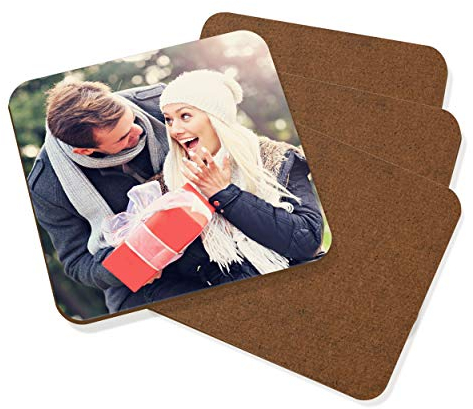 Lot de 4 dessous de verre personnalisés pour chaque photo