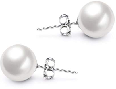 McPearl Perlenohrstecker. Perlenohrring mit top Qualität aus Deutschland. (8.0 mm)