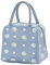 Elionless Insulated Lunch Bag, Portable Thermal Lunch Bags Cooler Bag Daisy Pattern Lunch Box Organizer Tote Bag for Women Adults Kids Girls Work School Picnic Camping Travel (Grey Blue)