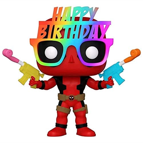 POP Deadpool 30th Birthday Glasses Deadpool Vinyl Figur 783 Unisex Funko standard PVC