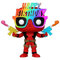 POP Deadpool 30th Birthday Glasses Deadpool Vinyl Figur 783 Unisex Funko standard PVC