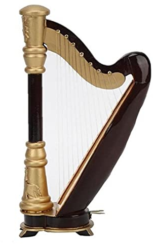 16cm Holz Harfe Miniaturmodell Mini Musikinstrument Modell Desktop-dekoration