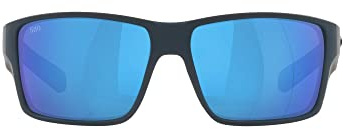 Costa Del Mar SUNGLASSES Costa Del Mar Reefton Pro-Sonnenbrille für Herren, Schwarz/Polarisiertes Blau, verspiegelt, 580 g, 63 mm