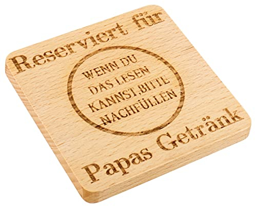 Shoppawhile Geschenke für Papa Geschenk Geburtstag Vater Geschenk Vatertagsgeschenk Untersetzer Holz Papa Lustige Männer Geschenke