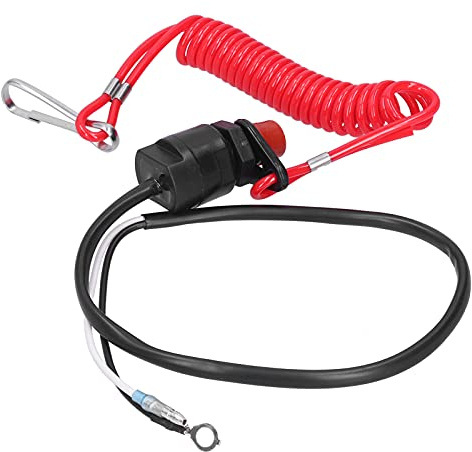 Interrupteur D'arrêt du Moteur du Moteur, Interrupteur D'arrêt Universel pour Bateau Hors-bord avec Kit de Longe D'attache de Sécurité, Interrupteur D'arrêt avec Lanière