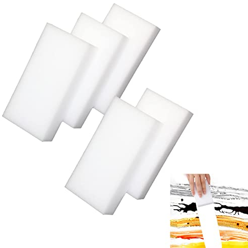 KKNE Borrador Magico para Limpieza, 5uds Esponja Magica Limpia Paredes, Suelos, Calzado, Muebles y Multitud de Superficies, Limpiador Multiusos con Solo Agua, Magic Dirt Eraser