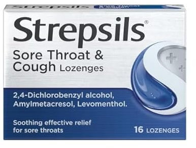 STREPSILS SORE THROAT & COUGH LOZENGES 30/09/25