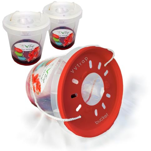 Pièges à frelons asiatiques (x3) sélectif Vespa Velutina - VVTrap Bucket Éliminez Le frelon Asiatique et préservez Les Autres Insectes (Lot de 3)