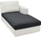 CHELZEN Sofa Sitzkissenbezug, Hochelastischer Sitzbezug, Stretch Sofasitzbezug Schonbezug Schutz Sofabezug L-förmiger Ecksofas für Wohnzimmer (Chaiselongue, Dunkelgrau)