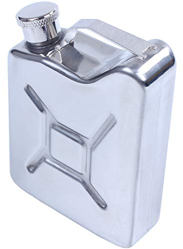 Wlauqueta Mini petaca de acero inoxidable 5 oz licor alcohol combustible combustible bidón de gasolina