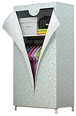 WIQUYBML Offener Schrank, einfacher Stoff-Kleiderschrank, multifunktional, Schwerer Kleiderschrank, Eck-Kleiderschrank, Stange 150 x 70 cm (Farbe: A) (A 150 x 70 cm)
