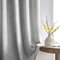 Melodieux Gardinen mit Ösen Grau Leinen Optik Halbfrei Vorhänge 2er Set, 260x140cm