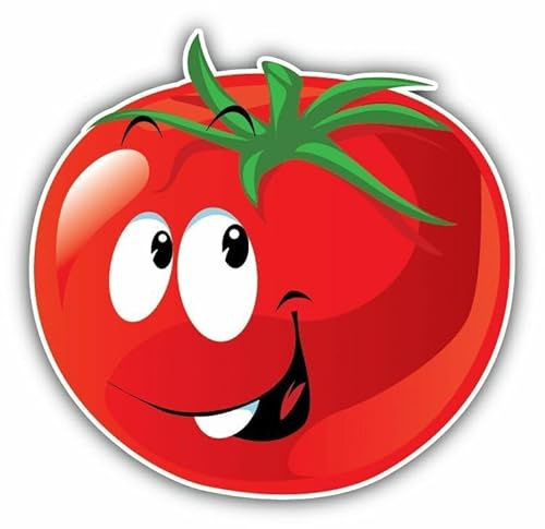 WildeBabsKLBT 11 cm Hochwertiger Premium Autoaufkleber Sticker Klebefolie Tomate Freude Cartoon Comic H183