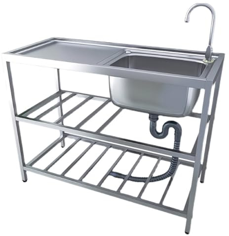 Fregadero independiente de acero inoxidable para cocina,fregadero de la cocina del restaurante comercial,fregadero portatil camping,fregadero de cocina comercial,Apto para restaurantes,bares,colegios