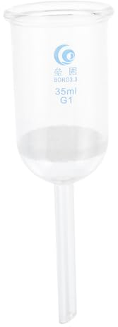 NIYANGLE Embudo Núcleo Arena Embudo Vidrio Filtro Vacío Buchner Vidrio Laboratorio Laboratorios Resistente a Los Ácidos Alto Borosilicato Equipo