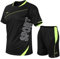 Cozozn Fußball Trikots Sport Set Shorts und T-Shirt-Set Jungen Fussball Trikot Trainingsanzug Kinder Fußballtrikots, 6-7 Jahre, Schwarz(Etikett: 22)
