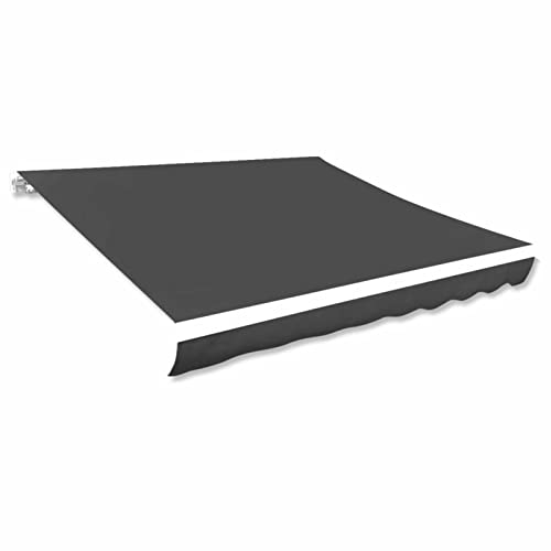Keyroto Markise Balkon Markise Terrasse Balkonmarkise Markisenbespannung Anthrazit 600x300 cm