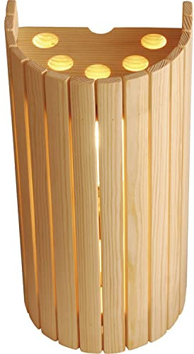 Sentiotec Saunalampe Abdeckung 150x305x10mm - Holzblendschirm passend zu Saunalampe, Kieferholz massiv