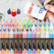 DazSpirit Peinture pour tissu 3D Lot de 36, 30ML chacune, 5 effets différents peinture acrylique avec 3 pinceaux pour peindre sur tissu, bougies, bois, céramique et verre