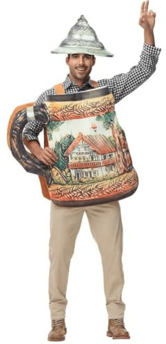 Fituenly Adult German Beer Cup Costumes Festival Oktoberfest Funny Halloween Mug Cosplay Costumes Role Play Cute Outfit