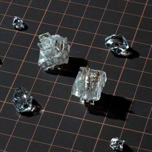 DucKey Jerrzi Ice Switch, Transparenter 5Pin Linearer PC Schalter für Benutzerdefinierte Mechanische Tastatur(110PCS)