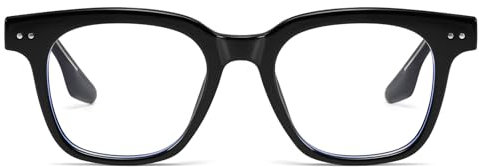 Dollger Lunettes filtre de lumière bleue Femmes Hommes Lunettes d'ordinateur Gaming Lunettes de protection contre la lumière bleue sans verres correcteurs Blue Light Blocking Glasses Noir