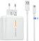 65 W Supervooc USB Charger for Oppo with 2 m Charging Cable Adapter Power Supply for Original Oppo Find X7 X6 X6 Pro X5 X3 X2 Reno 11 10 90 8 6 A96 A94 A77 A76 A74 A54