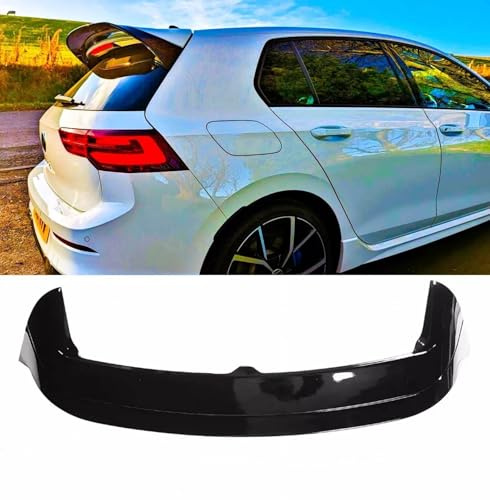 For Auto Perfectionists UK Rear Roof Spoiler Compatible With VW Golf MK8 TSI TDI CS 2013-2020 Clubsport Style ABS Gloss Black