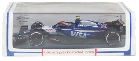 Spark 1/43 Visa Cash Up RB F1 Team VCARB01 2024 F1 Saudi-Arabien GP #22 Hiroki Tsunoda Fertigprodukt - Rot, Weiß - Formel-1-Modellauto aus Kunststoff - Sammlerstück für Kollektion und Anzeige