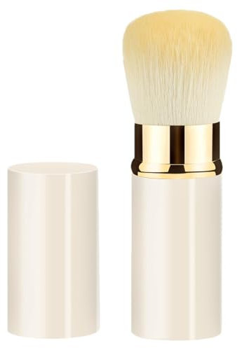 Pennello Per Cipria Adatto Ai Principianti | Pennelli Per Trucco Da Viaggio | Pennello Cosmetico Telescopico | Pennello Adatto Ai Principianti | Pennello Di Bellezza Compatto | Pennello Per Trucco