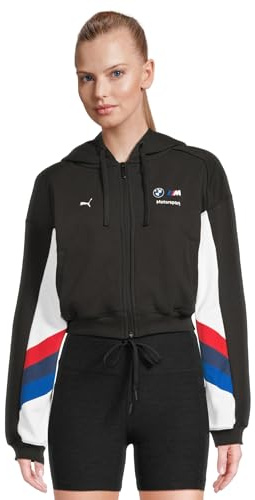 PUMA Damen BMW M Motorsport Sweatjacke, Schwarz AH25, Small