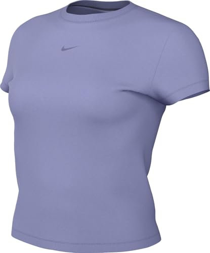 Nike Sportswear Chill Knit Mod-Crop Camiseta para Mujer, Lila Ice, FV5508-533, L