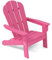 GOPLUS Chaise Adirondack Exterieur pour Enfants, Fauteuil de Jardin en HDPE Résistante aux Intempéries avec Large Siège, Dossier & Accoudoirs, Angle à 105°, Enfant pour 3-8 Ans,Charge 75KG (Rose)