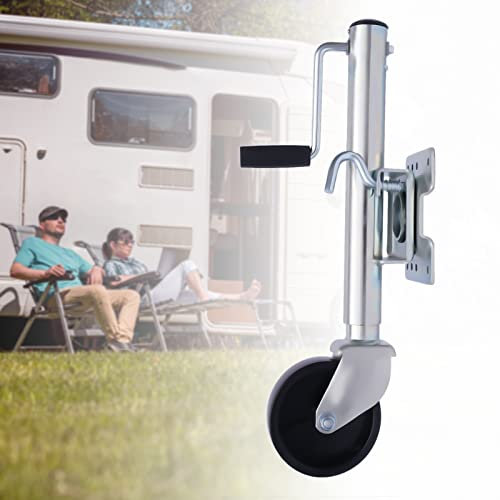 DHQCQL Rueda de apoyo para remolque, 540 kg, soporte para remolque con neumáticos de goma maciza de 6 pulgadas, accesorio para remolque y rueda de apoyo de alto rendimiento para remolques, caravanas y