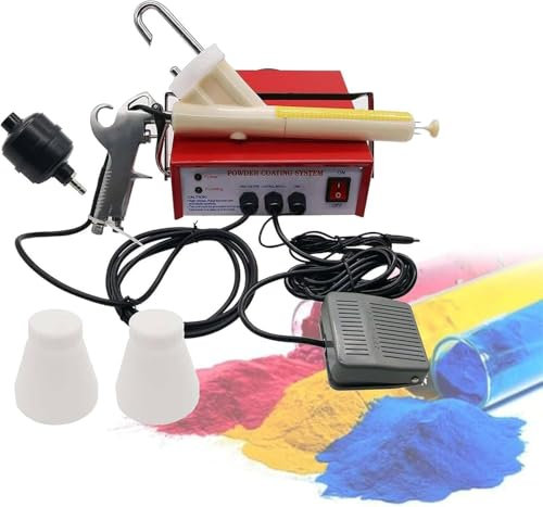 WANGYYDS Pistola De Pintura En Polvo Portátil, Máquina De Recubrimiento En Polvo Electrostático, Pistola De Pintura En Polvo Portátil con Pedal